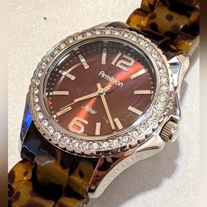Armitron Now Women's Quartz Watch Crystal Bezel New Battery 75/3935SV WR 100ft